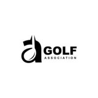 illustrazione dell'icona di vettore di progettazione del modello di logo di golf,