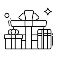 Perfetto design icona di regalo scatole vettore