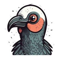 carino avvoltoio. vettore illustrazione di un' avvoltoio su un' bianca sfondo.