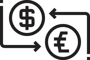 i soldi scambio pagamento icona simbolo vettore Immagine. illustrazione di il dollaro moneta moneta grafico design Immagine