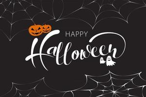 banner di vendita di halloween felice o sfondo di invito a una festa. vettore