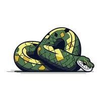 verde serpente. isolato su un' bianca sfondo. vettore illustrazione.