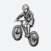 disegno di mountain bike vettore