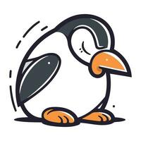 carino pinguino. vettore illustrazione nel cartone animato stile isolato su bianca sfondo.