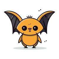 carino pipistrello icona. cartone animato illustrazione di carino pipistrello icona per ragnatela design vettore