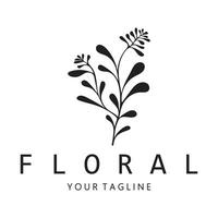 elegante floreale e foglia telaio. delicato botanico vettore illustrazione per etichette, terme, aziendale identità, e nozze inviti