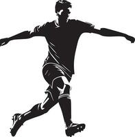 calcio giocatore posa vettore silhouette illustrazione nero colore, calcio giocatore vettore silhouette