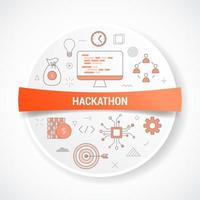 hackathon business lavoro concetto con icona concept vettore