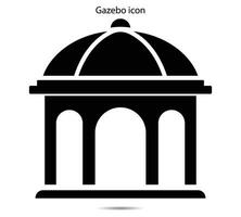 gazebo icona, vettore illustrazione