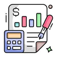 moderno design icona di bilancio contabilità vettore