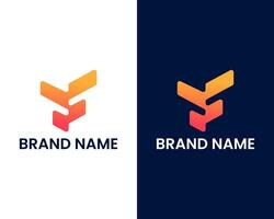 lettera vs moderno astratto Tech e tecnologia logo design vettore