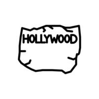 hollywood icona nel vettore. illustrazione vettore