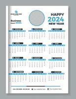 aziendale 2024 parete calendario design vettore