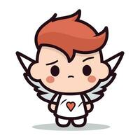 Cupido carino Cupido cartone animato personaggio vettore illustrazione design