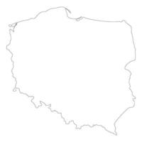 Polonia carta geografica. carta geografica di Polonia nel alto dettagli vettore