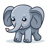 carino poco elefante cartone animato vettore illustrazione grafico design. eps10