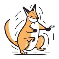 canguro cartone animato carattere. vettore illustrazione di canguro.