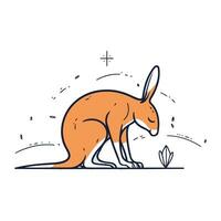 canguro icona. vettore illustrazione di un' canguro.