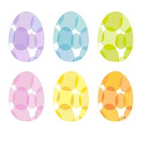 modello trasparente uova di Pasqua vettore