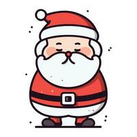 Santa Claus linea icona. cartone animato Santa Claus vettore illustrazione. Santa Claus vettore icona