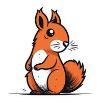 scoiattolo. vettore illustrazione di un' divertente scoiattolo. cartone animato scoiattolo.