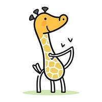 carino giraffa. vettore illustrazione di un' cartone animato giraffa.