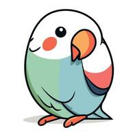 carino pappagallo cartone animato personaggio vettore illustrazione. carino pappagallo mascotte.