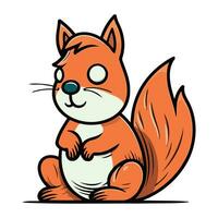 cartone animato scoiattolo. vettore illustrazione di un' scoiattolo. scoiattolo icona.