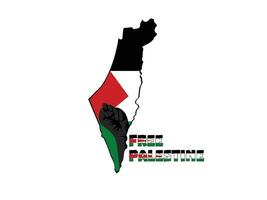 Palestina bandiera con un' mano vettore