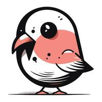 vettore illustrazione di un' carino cartone animato pinguino. carino uccello.