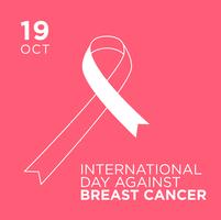 Banner internazionale del giorno contro il cancro al seno. vettore