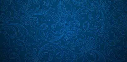 vettore illustrazione annate ornamentale floreale modello su un' blu sfondo per senza soluzione di continuità tessile sfondo, libri copertine, digitale interfacce, stampe design modelli Materiale carte invito