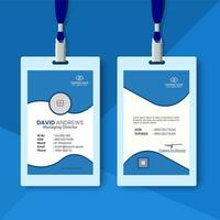 ufficio id carta modello illustrazione vettore