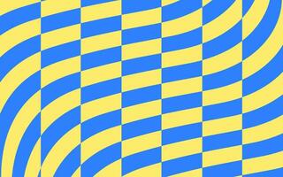 psichedelico geometrico astratto giallo e blu sfondo vettore