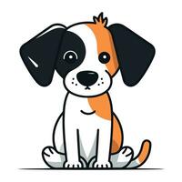 carino cane vettore illustrazione. carino cartone animato cane. vettore illustrazione.