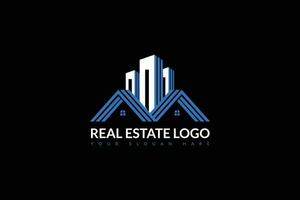 immobiliare logo design vettore modello, elegante casa messa in scena servizio logo