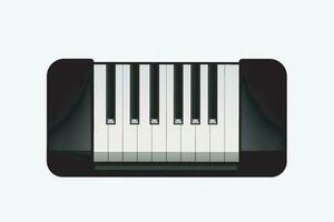 pianoforte icona su bianca vettore