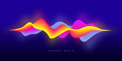 sfondo colorato equalizzatore digitale onda sonora vettore