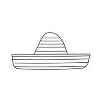 sombrero icona vettore. copricapo illustrazione cartello. Messico simbolo o logo. vettore