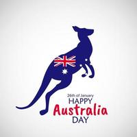 26 gennaio felice giorno dell'australia. illustrazione vettoriale