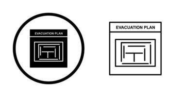 evacuazione Piano vettore icona