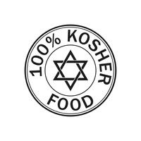 Icona cibo Kosher. vettore