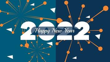felice anno nuovo 2022 banner sfondo vettore