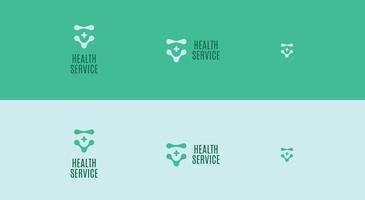 concetto di logo del servizio sanitario di sicurezza vettore