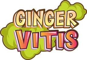 disegno del testo del logo ginger vitis vettore