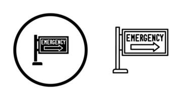 emergenza cartello vettore icona