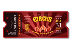 Biglietto del circo d&#39;epoca vettore