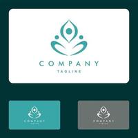 lotus, yoga, spa e wellnes logo set vector icon illustration design