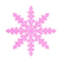 schema neon rosa fiocco di neve .retrò neon inverno.bello Natale decorazione vettore illustrazione