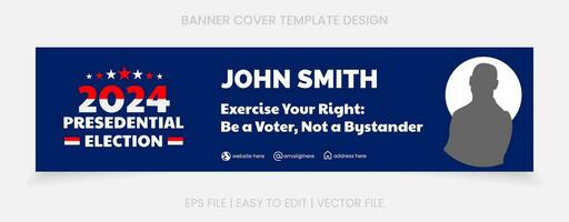 bandiera elezione modello design copertina sociale media vettore